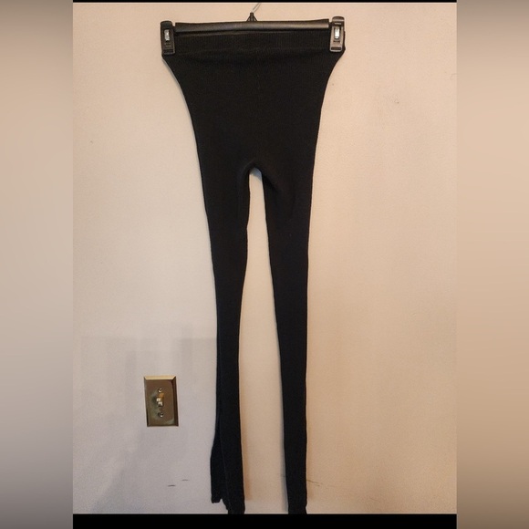 Fashion nova cotton stretch ribbed black leggings size xs - Picture 3 of 5